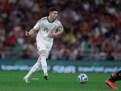 عبد الله الحمدان لاعب السعودية في مباراة مصر الودية - 27 مارس 2026 - X/@SaudiNT