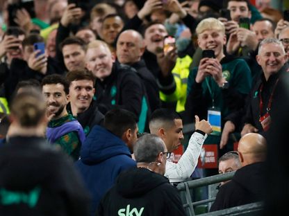 شاهد.. لحظة طرد كريستيانو رونالدو في مباراة البرتغال وأيرلندا