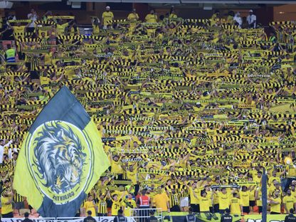 جانب من حضور جمهور الاتحاد في مباراة شباب الأهلي دبي الإماراتي بدوري أبطال أسيا للنخبة - 30 سبتمبر 2025 - X/@ittihad