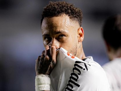 نيمار يحتفل بعد تسجيله هدفاً لسانتوس في شباك فاسكو دا غاما - 26 فبراير 2026 - facebook/santosfc