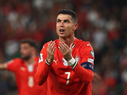 كريستيانو رونالدو خلال مباراة البرتغال وإيرلندا في تصفيات أوروبا المؤهلة لكأس العالم - 11 أكتوبر 2025 - Reuters