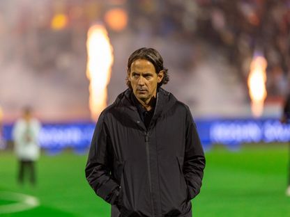 سيموني إنزاغي مدرب الهلال في مباراة القادسية بالدوري السعودي - 29 يناير 2026 - X/@aawsat_spt