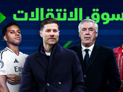 صورة مركبة تضم أرنولد وأنشيلوتي وتشابي ألونسو ورودريغو - الشرق