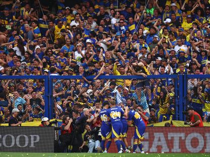 خلال مباراة بين بوكا جونيورز وريفر بليت بالدوري الأرجنتيني - 21 سبتمبر 2024 - REUTERS