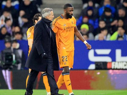 إصابة رودريغر في مباراة إسبانيول وريال مدريد بالدوري الإسباني 1-2-2025 - Reuters