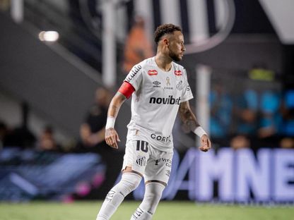 نيمار خلال مباراة بين سانتوس وريمو بالدوري البرازيلي - 2 أبريل 2026 - X/@neymarjr