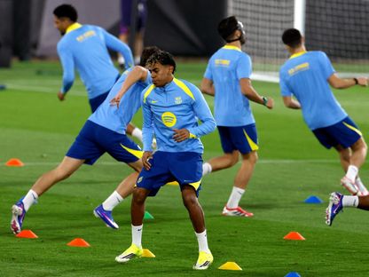 لامين يامال من تدريبات برشلونة في مدينة جدة السعودية قبل نهائي كأس السوبر الإسباني - 10 يناير 2026 - Reuters