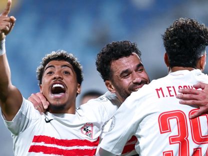 عبد الله السعيد يسجل الهدف الثاني للزمالك أمام كايزر تشيفز في مجموعات الكونفيدرالية - 14 فبراير 2026 - @ZSCOfficial/x