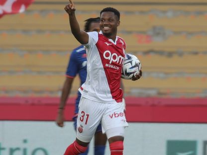 أنسو فاتي بعد تسجيله هدفاً لموناكو في مرمى نيس - 5 أكتوبر 2025 - X/@AS_Monaco