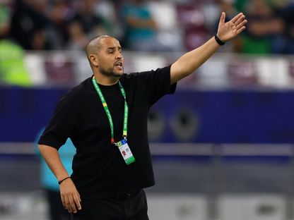 مجيد بوقرة من مباراة الجزائر والعراق بمنافسة كأس العرب - 9 ديسمبر 2025 - Reuters