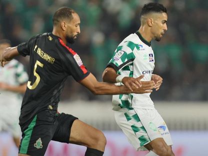 من مواجهة الرجاء الرياضي والجيش الملكي بكلاسيكو الدوري المغربي - 17 سبتمبر 2025 - FB/@Raja Club Athletic