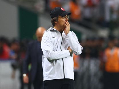 مدرب تركيا فينتشنزو مونتيلا خلال مباراة ضد إسبانيا في تصفيات كأس العالم 2026 - 7 سبتمبر 2025 - REUTERS