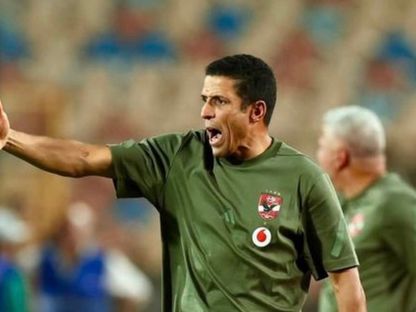 الحسين عموتة في مباراة الأهلي والشرقية إنبي بالدوري المصري - 23 أغسطس 2026 - ahlymedia/x
