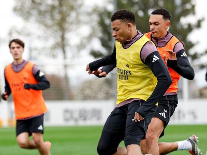 كيليان مبابي وألكسندر أرنولد من تدريب ريال مدريد - 21 مارس 2026 - X/realmadrid