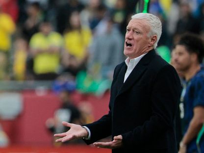 مدرب فرنسا ديدييه ديشان خلال مباراة البرازيل الودية في أميركا - 26 مارس 2026 - Reuters