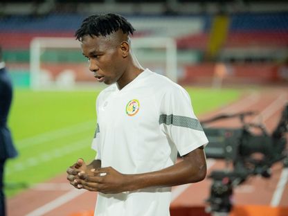 كريستيان غوميز لاعب السنغال قبل مباراة نيجيريا بكأس إفريقيا للمحليين - 5 أغسطس 2025 - X/@GaindeYi