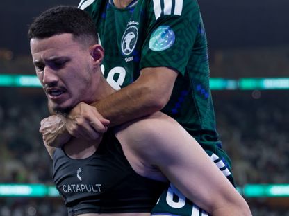 احتفال لاعبي السعودية بتسجيل هدف في مرمى العراق بخليجي 27 - 29 سبتمبر 2026 - X/@SaudiNT