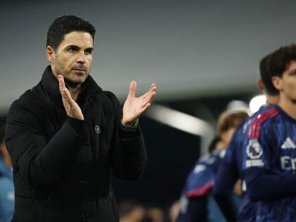 ميكيل أرتيتا بعد مباراة فولهام وأرسنال بالدوري الإنجليزي - 18 أكتوبر 2025 - Reuters