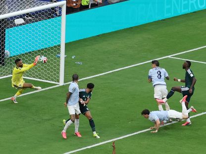 محمد العويس في لقطة بمباراة السعودية وأوروغواي خلال كأس العالم - 15 يونيو 2026 - Reuters