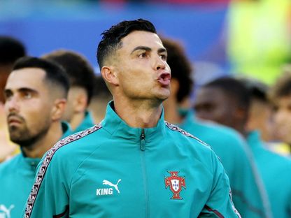 كريستيانو رونالدو قبل انطلاق مباراة البرتغال وكولومبيا في كأس العالم - 28 يونيو 2026 - Reuters
