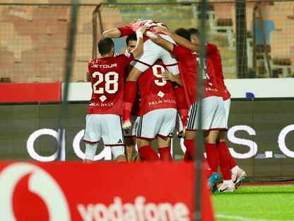 احتفال لاعبي الأهلي بعد تسجيل أحمد مصطفى "زيزو" هدفاً في شباك توتنهام - 15 سبتمبر 2026 - facebook/alahly