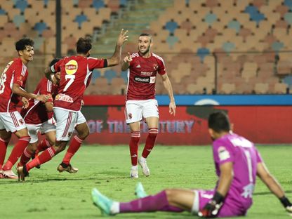 لاعبو الأهلي يحتفلون بهدف في شباك مودرن فيوتشر - 17 أغسطس 2024 - X/AlAhly