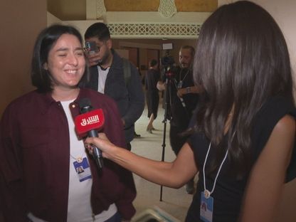 نجمة التنس التونسية أنس جابر خلال مقابلة مع مراسلة الشرق بالقمة العالمية للرياضة - 29 ديسمبر 2025 - الشرق