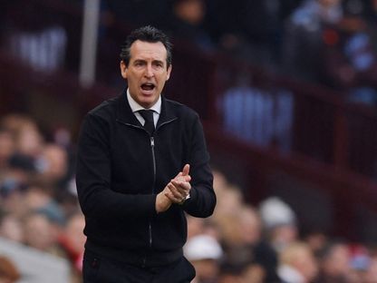 أوناي إيمري مدرب أستون فيلا خلال مباراة أرسنال في الدوري الإنجليزي الممتاز - 6 ديسمبر 2025 - Action Images via Reuters