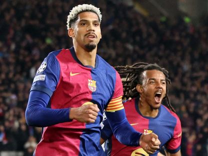 رونالد أراوخو يسجل هدف لبرشلونة أمام أتالانتا في دوري أبطال أوروبا - Reuters