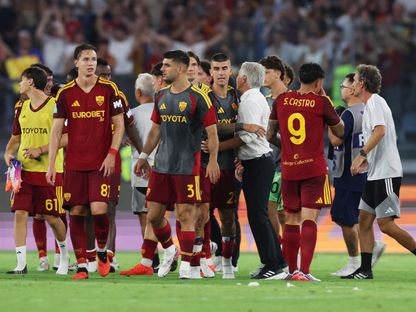 لاعبو روما بعد مباراة أتالانتا في الدوري الإيطالي - 5 سبتمبر 2026 - Reuters