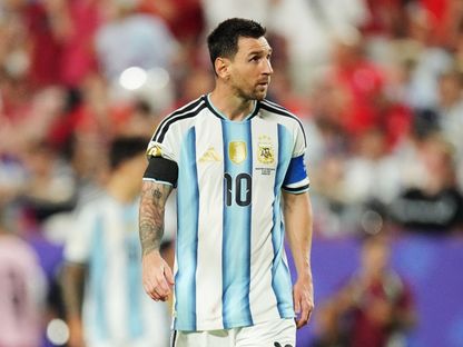 ليونيل ميسي خلال مباراة الأرجنتين وسويسرا بربع نهائي كأس العالم - 12 يوليو 2026 - Reuters