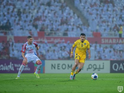 من مباراة الشارقة الإماراتي والتعاون السعودي ضمن نصف نهائي دوري أبطال آسيا 2 - 15 أبريل 2025 - X/@AltaawounFC