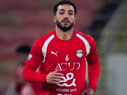 محمد عبد المنعم مدافع منتخب مصر في حصة تدريبية - 27 مارس 2026 - FB/@Egypt National Team