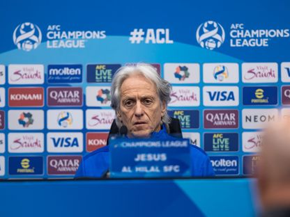 جورجي جيسوس مدرب الهلال السعودي في المؤتمر الصحفي قبل مواجهة سباهان الإيراني - 21 فبراير 2024 - X/@Alhilal_FC