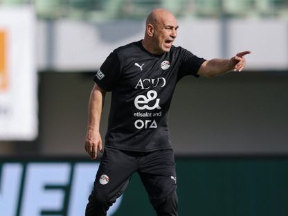 حسام حسن مدرب مصر خلال تدريب المنتخب الأخير قبل مواجهة بوركينا فاسو - 8 سبتمبر 2025 - X/@EgyptNT_EN