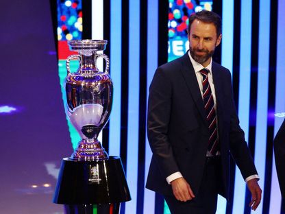 غاريث ساوثغيت مدرب منتخب إنجلترا في مراسم قرعة بطولة أوروبا "يورو 2024" - 2 ديسمبر 2023 - Reuters