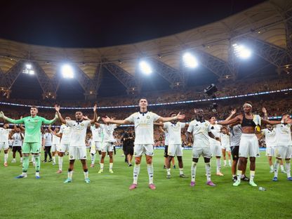 احتفال لاعبي النصر بالفوز على الاتحاد في كلاسيكو الدوري السعودي - 27 سبتمبر 2025 - X/@AlNassrFC