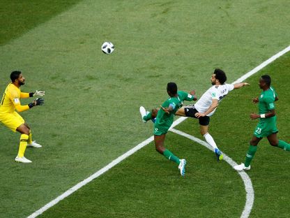 محمد صلاح لاعب منتخب مصر خلال مواجهة السعودية في كأس العالم - 25 يونيو 2018 - Reuters