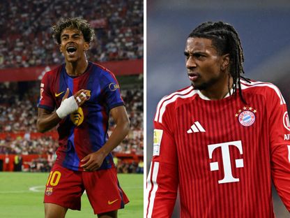 لاعب بايرن ميونيخ مايكل أوليسيه وجناح برشلونة لامين يامال في صورة مُركبة - الشرق