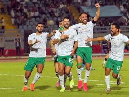 الجزائري منذر طمين يسجل هدف تقدم المصري البورسعيدي أمام إنبي في نهائي كأس الرابطة المصرية - 8 يونيو 2026 - elmasry/fb