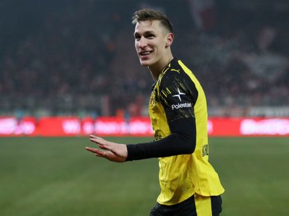 لاعب بوروسيا دورتموند نيكو شلوتربيك خلال مباراة يونيون برلين في الدوري الألماني - 24 يناير 2026 - Reuters