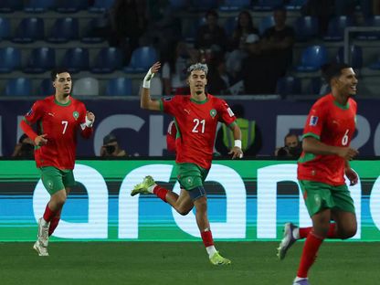 ياسر الزابيري (21) بعد تسجيله هدفاً للمغرب في مرمى كوريا الجنوبية بكأس العالم تحت 20 عاماً - 9 أكتوبر 2025 - fifa.com