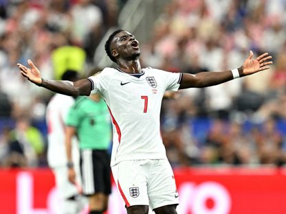 بوكايو ساكا خلال مباراة إنجلترا وكرواتيا في كأس العالم 2026 - 17 يونيو 2026 - REUTERS