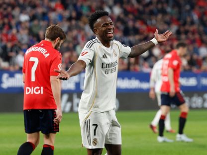 فينيسيوس جونيور خلال مباراة أوساسونا وريال مدريد بالدوري الإسباني - 21 فبراير 2026 - Reuters