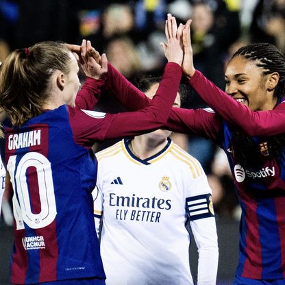 سيدات برشلونة يسحقن ريال مدريد في نصف نهائي سوبر إسبانيا