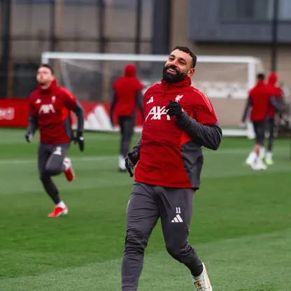 محمد صلاح خلال تدريب لليفربول - 5 فبراير 2026