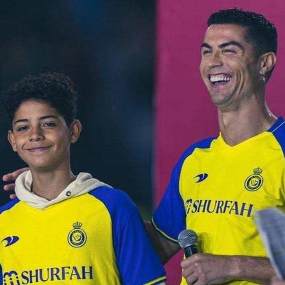 كريستيانو رونالدو يحتفي بثنائية "نجله" مع النصر أمام الأهلي