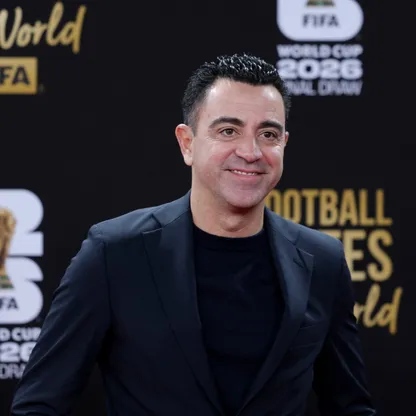 تشافي هيرنانديز خلال حفل قرعة كأس العالم بمدينة واشنطن الأميركية - 5 ديسمبر 2025