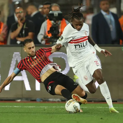 شيكو بانزا لاعب الزمالك في مباراة اتحاد العاصمة بنهائي كأس الكونفيدرالية - 16 مايو 2026