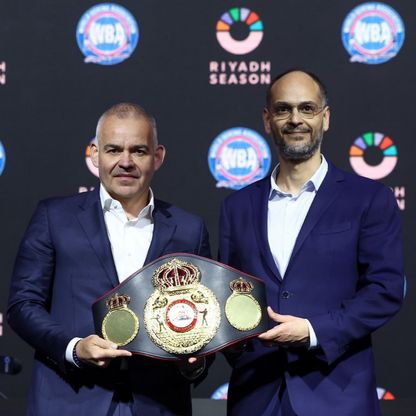جانب من توقع رعاية "موسم الرياض" لرابطة الملاكمة العالمية- 24 أبريل 2024